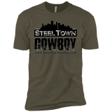 SteelTown Cowboy Black Logo - NL3600 Next Level Premium Short Sleeve T-Shirt