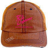 Rob Lightner Pink Logo 6990 Distressed Unstructured Trucker Cap