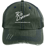 Rob Lightner White Logo 6990 Distressed Unstructured Trucker Cap