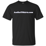 AssHatTShirts.com Kid's White Logo T-Shirt - G200B Gildan Youth Ultra Cotton