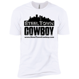 SteelTown Cowboy Black Logo - NL3600 Next Level Premium Short Sleeve T-Shirt