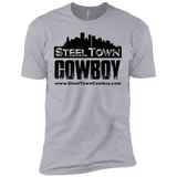 SteelTown Cowboy Black Logo - NL3600 Next Level Premium Short Sleeve T-Shirt