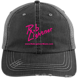 Rob Lightner Pink Logo 6990 Distressed Unstructured Trucker Cap