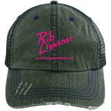 Rob Lightner Pink Logo 6990 Distressed Unstructured Trucker Cap
