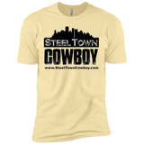 SteelTown Cowboy Black Logo - NL3600 Next Level Premium Short Sleeve T-Shirt
