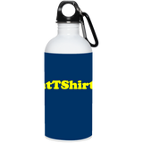 AssHatTShirts.com Yellow Logo 23663 20 oz. Stainless Steel Water Bottle