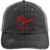 Rob Lightner Red Logo 6990 Distressed Unstructured Trucker Cap
