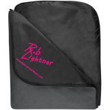 Rob Lightner Pink Logo TB850 Port Authority Fleece & Poly Travel Blanket
