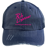Rob Lightner Pink Logo 6990 Distressed Unstructured Trucker Cap