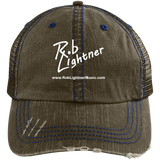 Rob Lightner White Logo 6990 Distressed Unstructured Trucker Cap