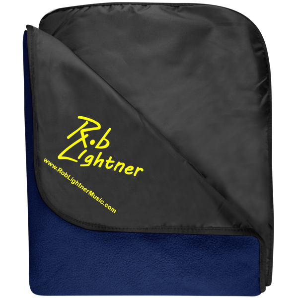 Rob Lightner Yellow Logo TB850 Port Authority Fleece & Poly Travel Blanket
