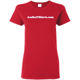AssHatTShirts.com Ladies' White Logo Tee - G500L Gildan Ladies' 5.3 oz. T-Shirt
