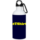 AssHatTShirts.com Yellow Logo 23663 20 oz. Stainless Steel Water Bottle