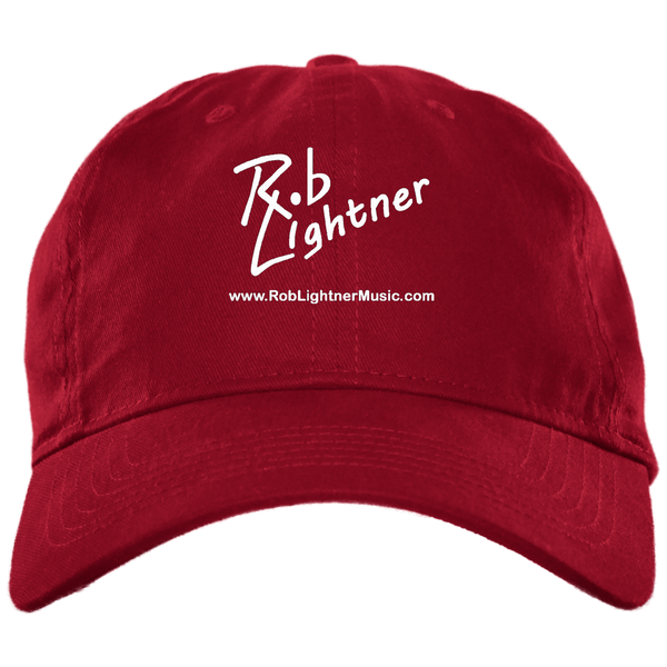 Rob Lightner White Logo BX001 Brushed Twill Unstructured Dad Cap