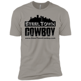 SteelTown Cowboy Black Logo - NL3600 Next Level Premium Short Sleeve T-Shirt