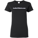 AssHatTShirts.com Ladies' White Logo Tee - G500L Gildan Ladies' 5.3 oz. T-Shirt