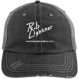 Rob Lightner White Logo 6990 Distressed Unstructured Trucker Cap