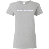 AssHatTShirts.com Ladies' White Logo Tee - G500L Gildan Ladies' 5.3 oz. T-Shirt