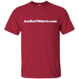 AssHatTShirts.com Kid's White Logo T-Shirt - G200B Gildan Youth Ultra Cotton