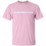 AssHatTShirts.com Kid's White Logo T-Shirt - G200B Gildan Youth Ultra Cotton