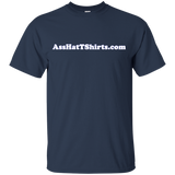 AssHatTShirts.com Kid's White Logo T-Shirt - G200B Gildan Youth Ultra Cotton