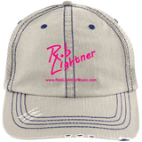Rob Lightner Pink Logo 6990 Distressed Unstructured Trucker Cap